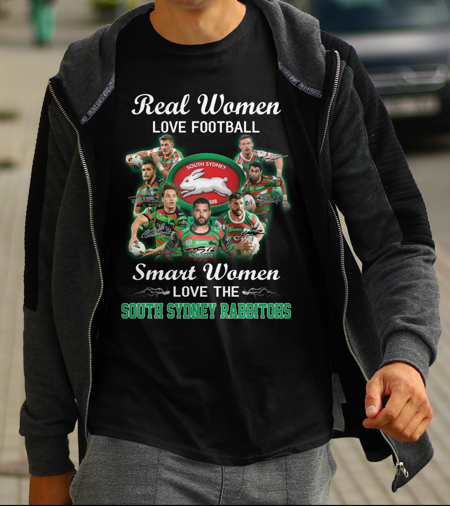 Real Women Love Football Smart Women Love The South Sydney Rabbitohs 1908 T-Shirt