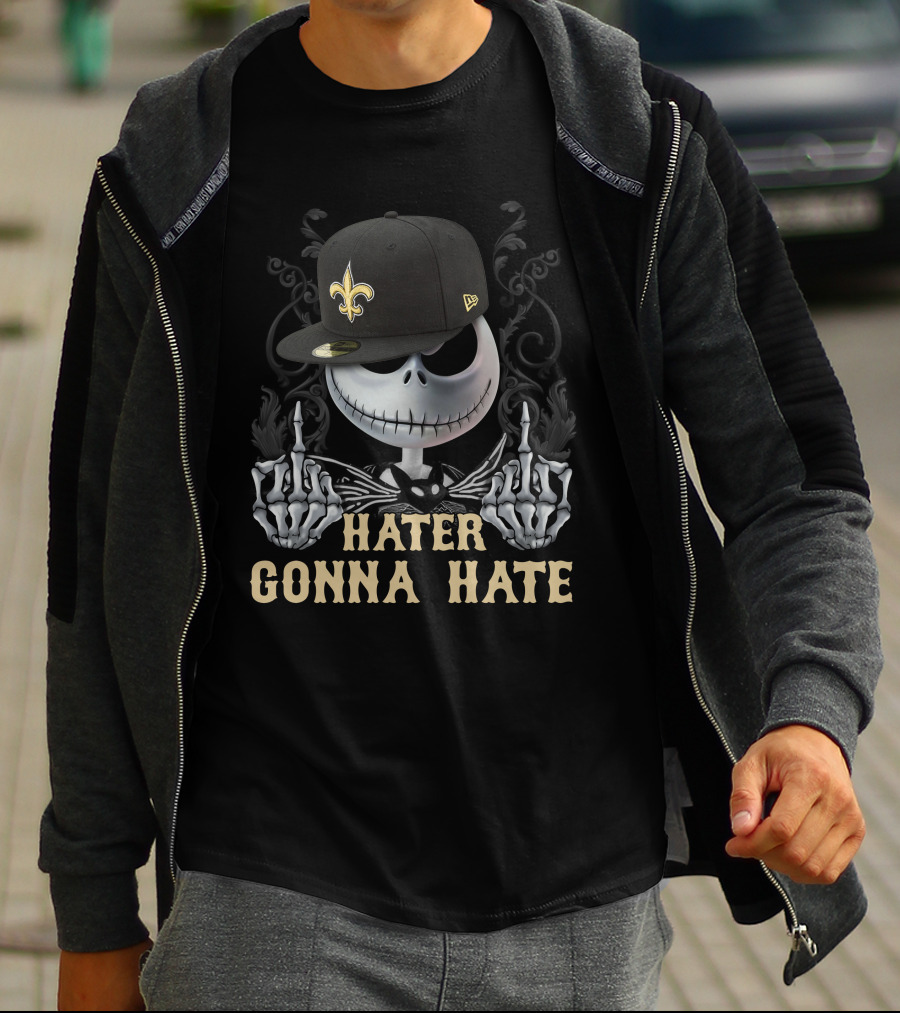 Hater Gonna Hate New Orleans Saints Jack Skellington T-Shirt