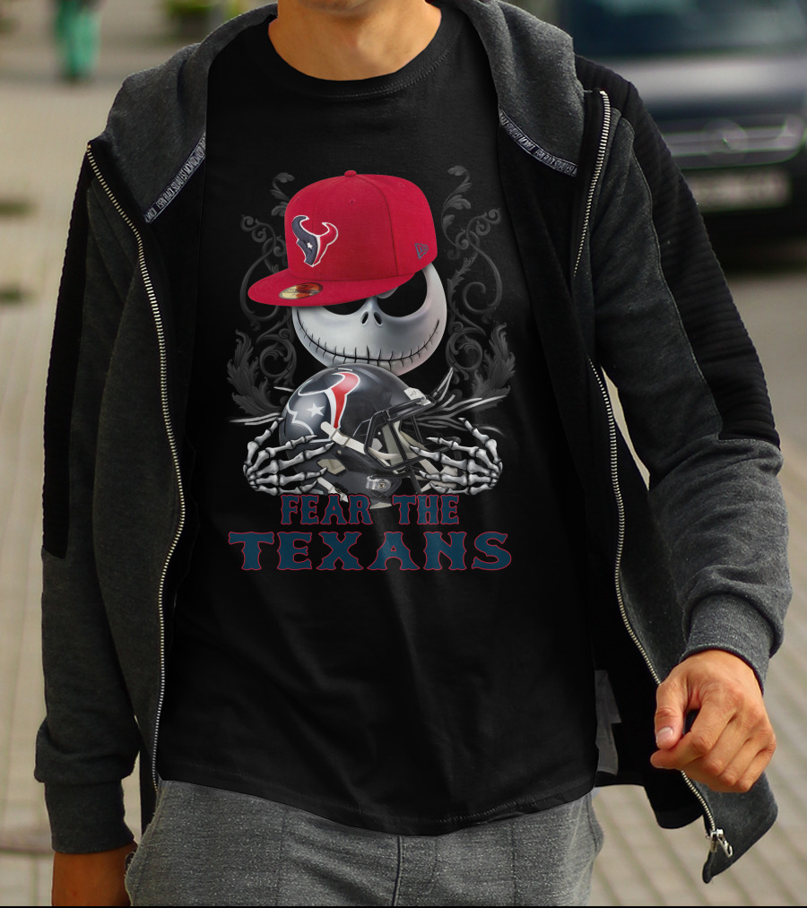 Fear The Texans Ds001-13 Houston Texans Skull Helmet T-Shirt