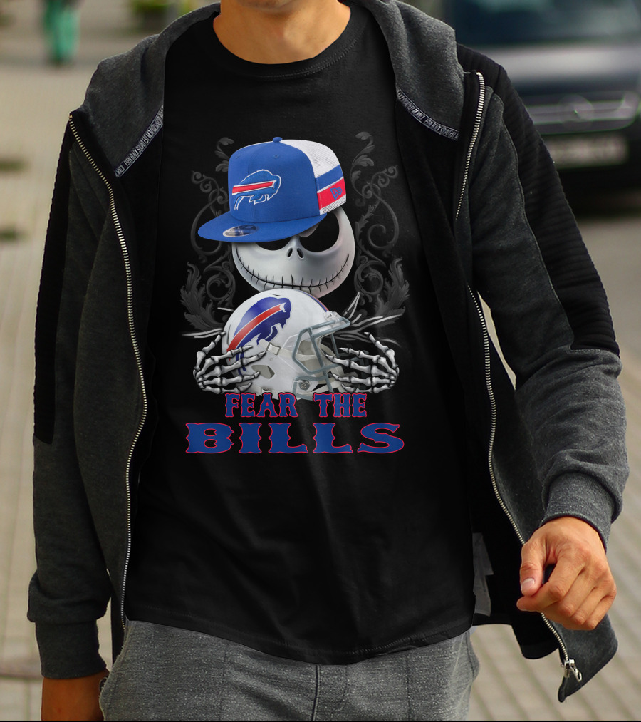 Fear The Bills Buffalo Bills Skull And Helmet T-Shirt