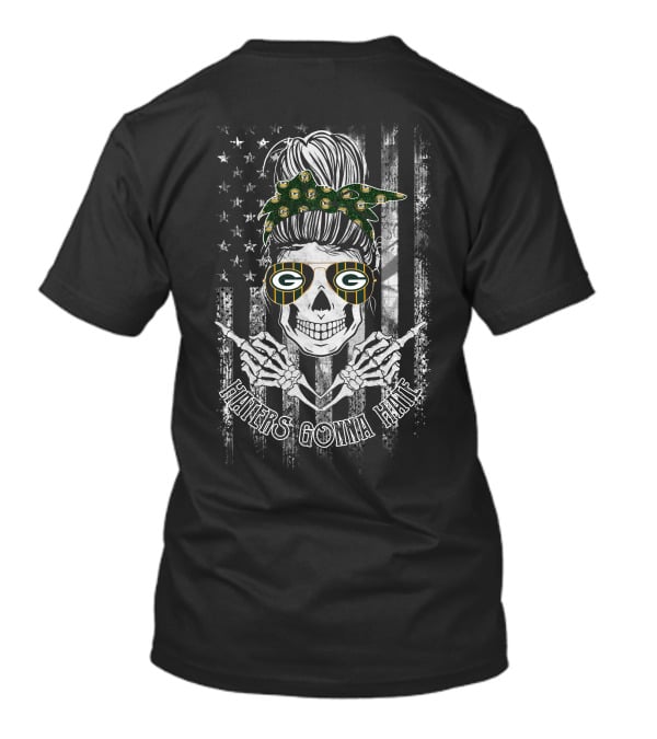 Haters Gonna Hate Green Bay Packers Skull T-Shirt
