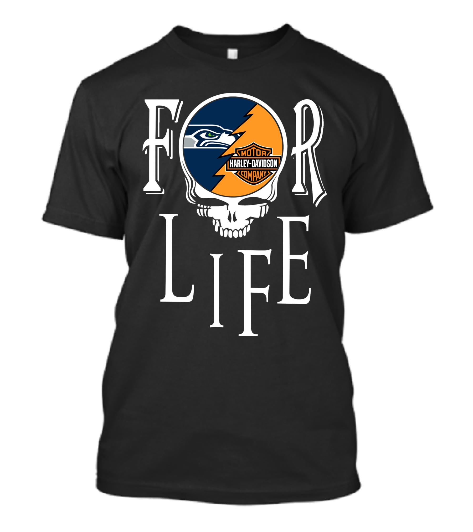 Seattle Seahawks Harley Davidson Nfl For Life T-Shirt
