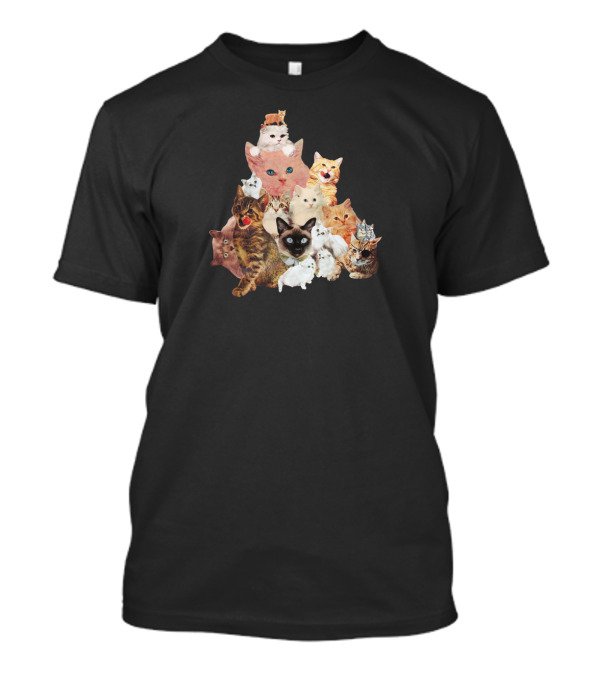 Cats Pyramid Collage Quilt Compilation T-Shirt