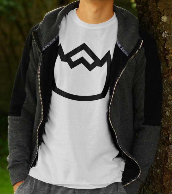 Crown-Shaped Mountain Logo With Geometric Lines T-Shirt