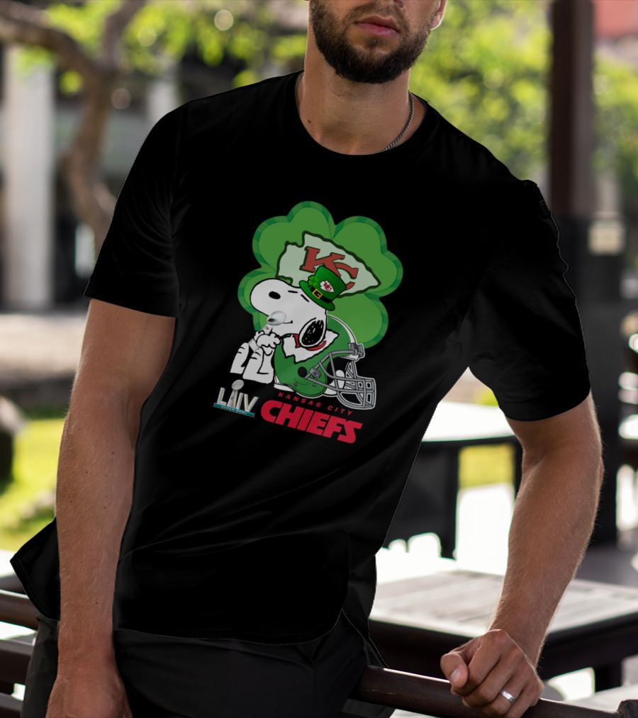 KC Chiefs St. Patrick's Day LIV Snoopy Shamrock T-Shirt