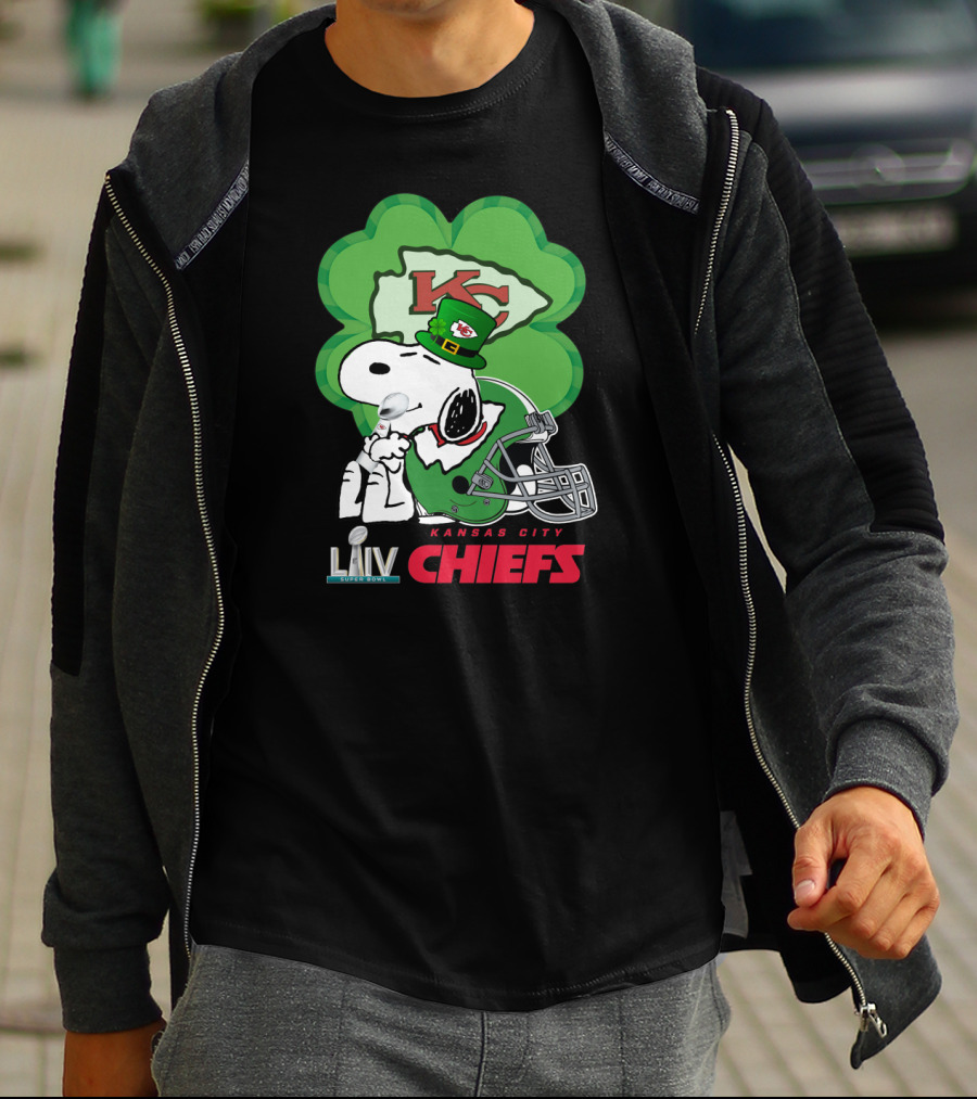 KC Chiefs St. Patrick's Day LIV Snoopy Shamrock T-Shirt