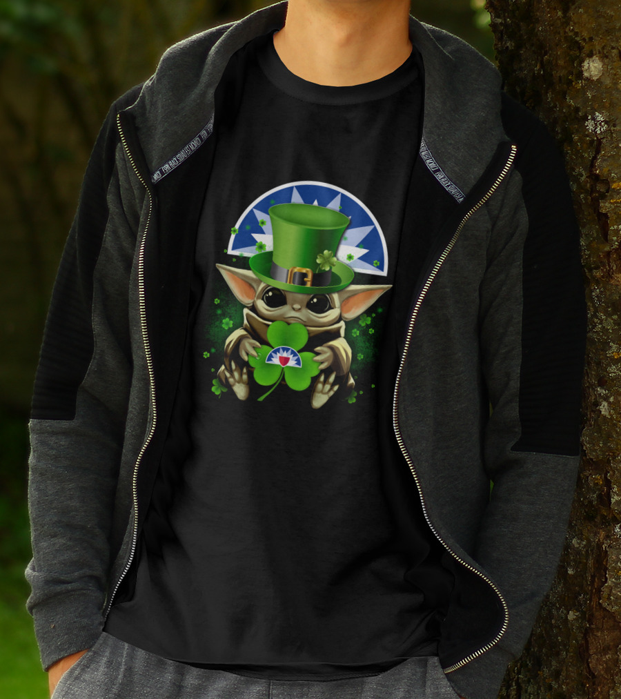 1902 Baby Yoda Clover St. Patrick's Day Seattle Mariners T-Shirt