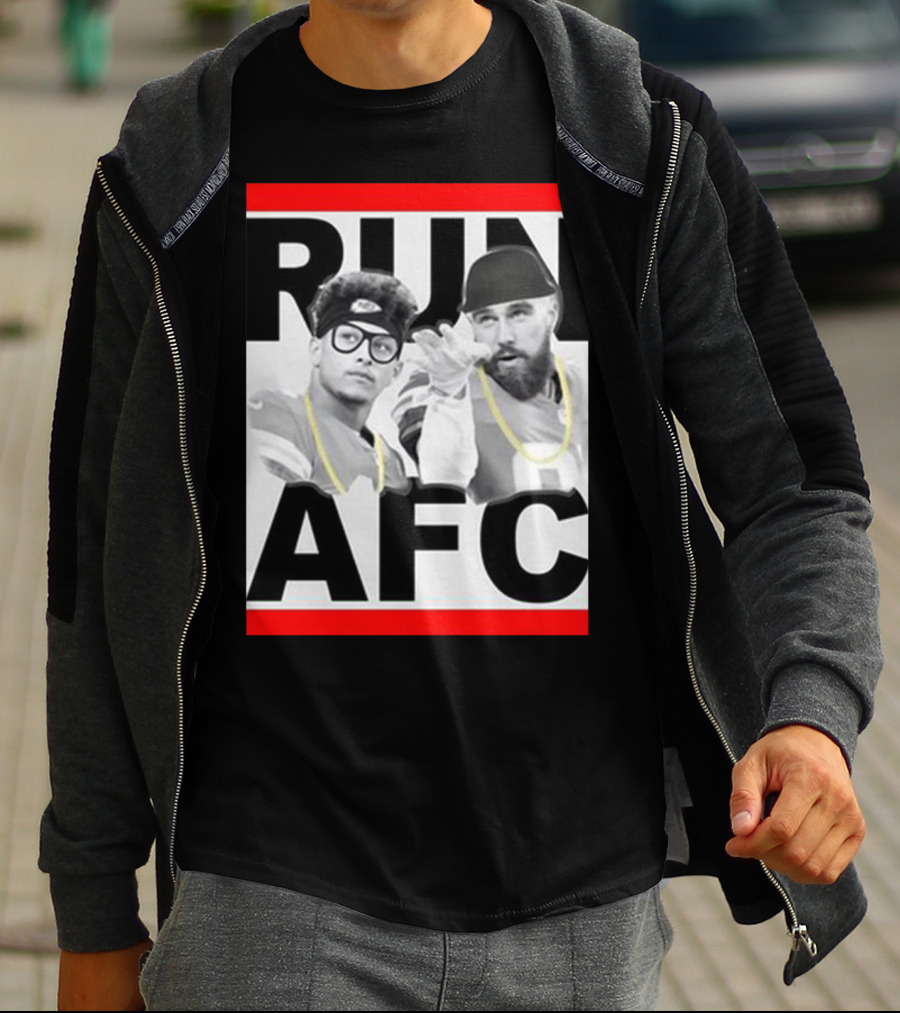 Patrick Mahomes Travis Kelce Run AFC T-Shirt