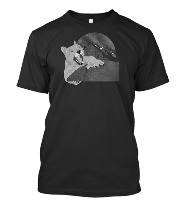 Mountain Roar Majestic Cougar With Snow-Capped Peaks T-Shirt