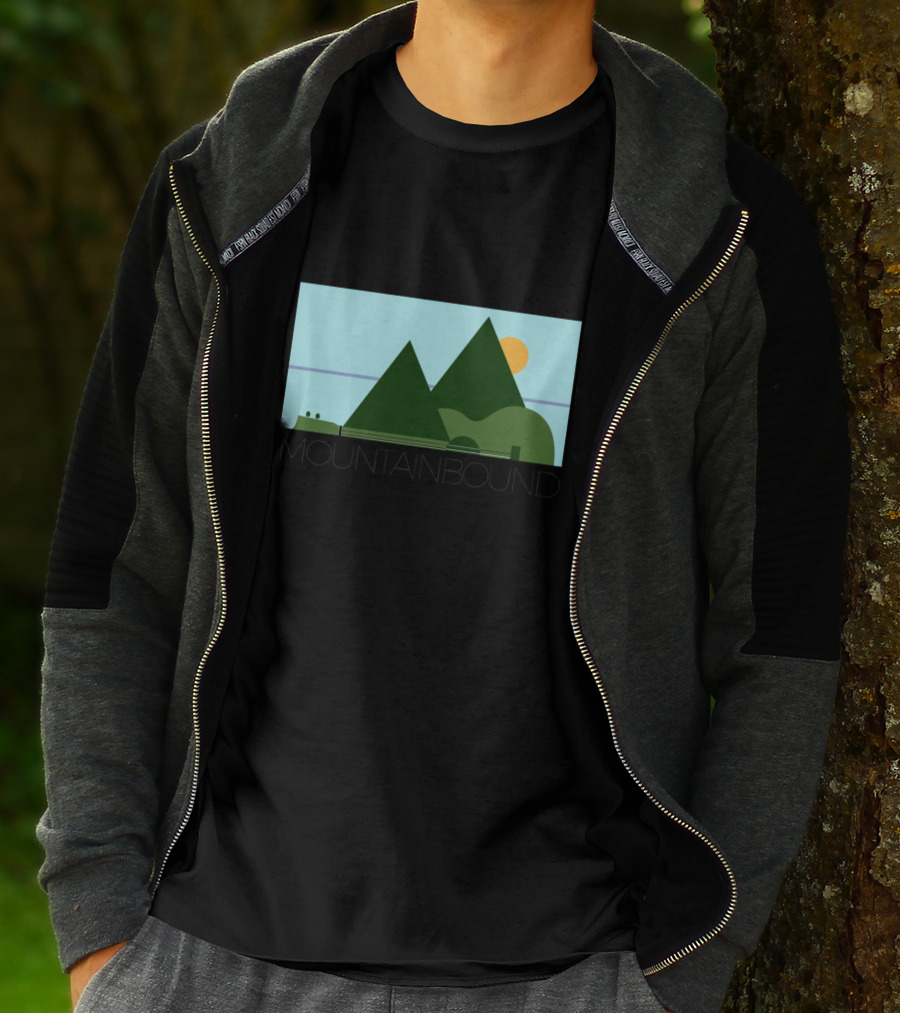 Mountain Bound Adventure Landscape Nature Scene With Sun And Green Hills T-Shirt