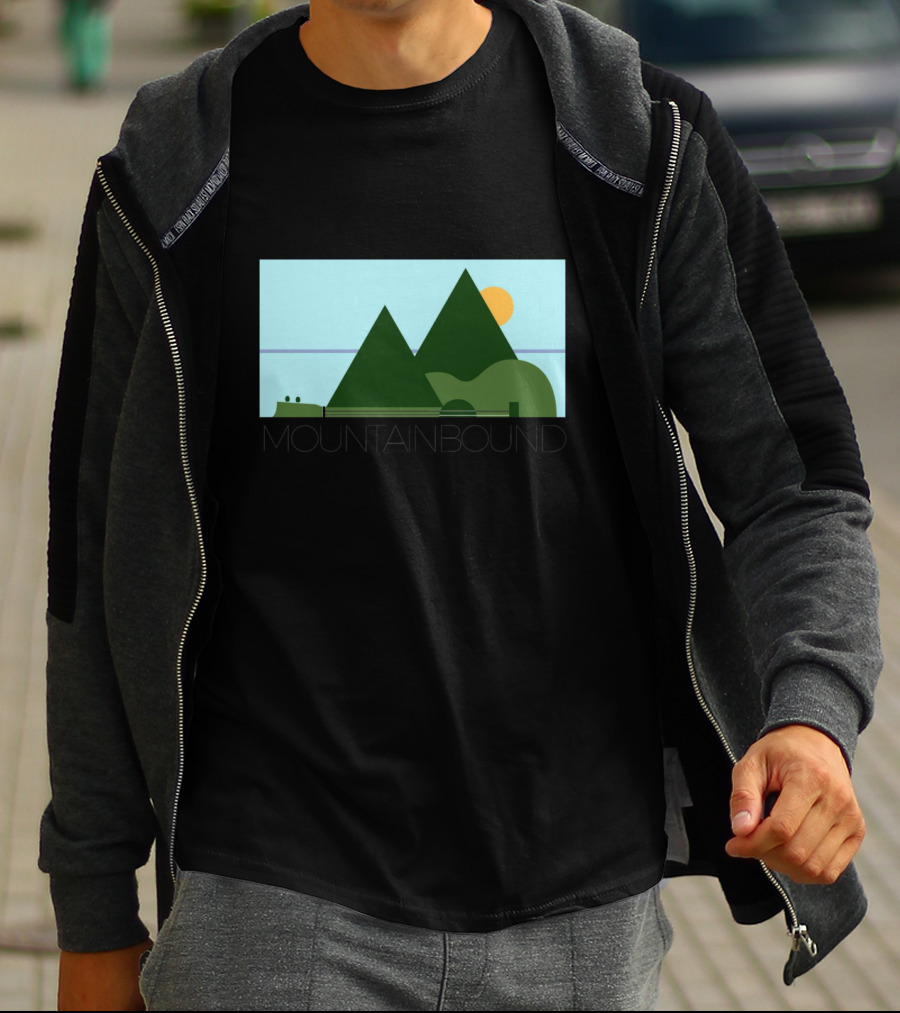 Mountain Bound Adventure Landscape Nature Scene With Sun And Green Hills T-Shirt