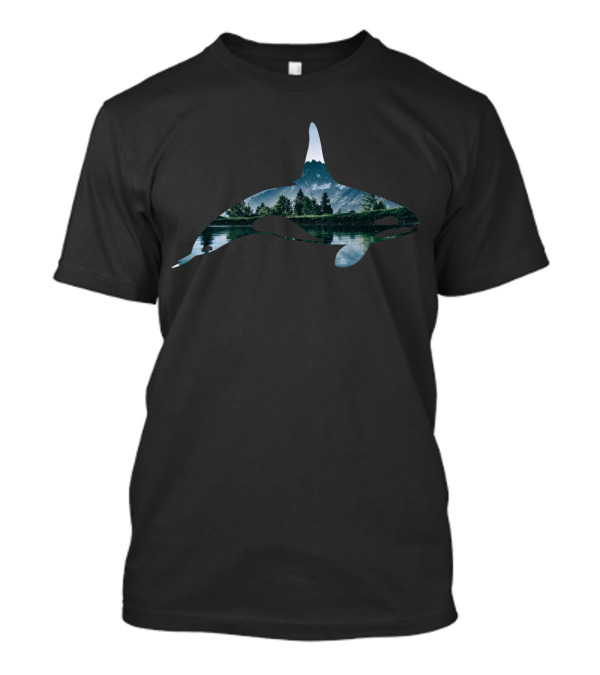 Mountain Landscape Inside Whale T-Shirt