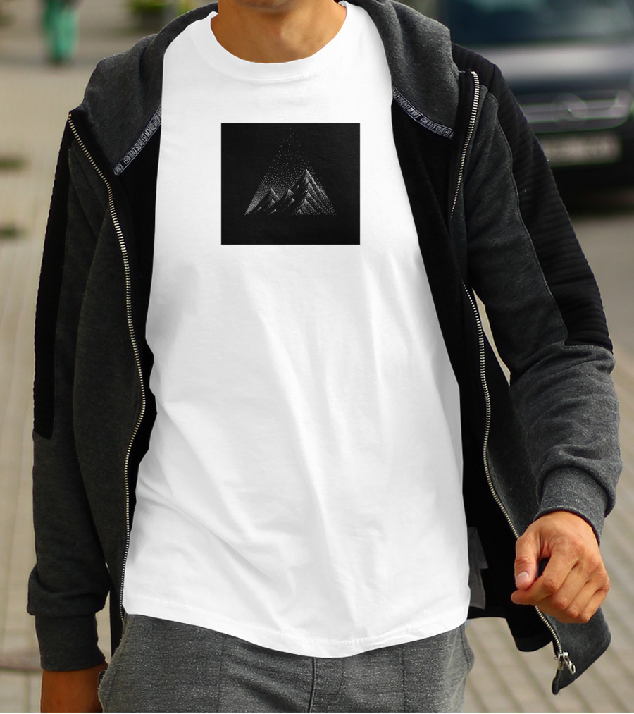 Black Mountain Geometric Peaks T-Shirt