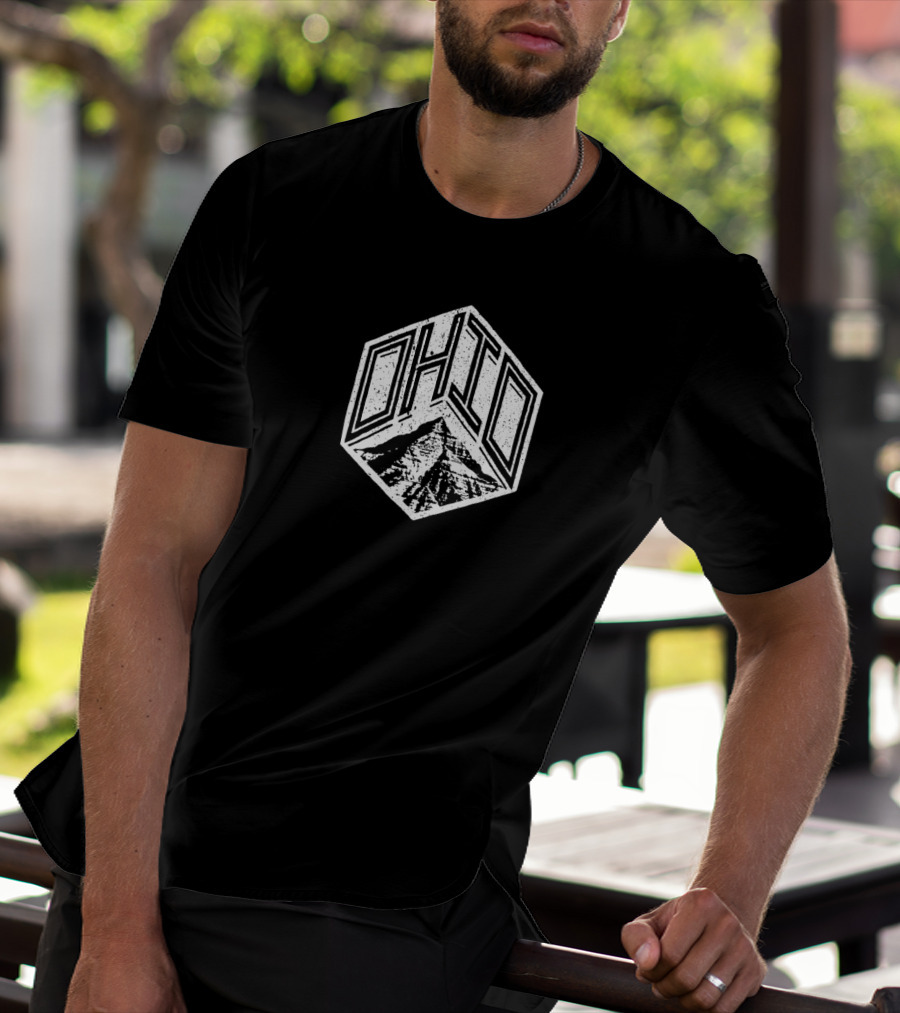 Ohio Mountain Retro Hexagon T-Shirt