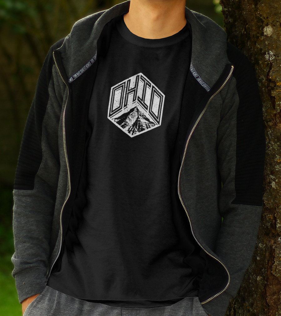 Ohio Mountain Retro Hexagon T-Shirt