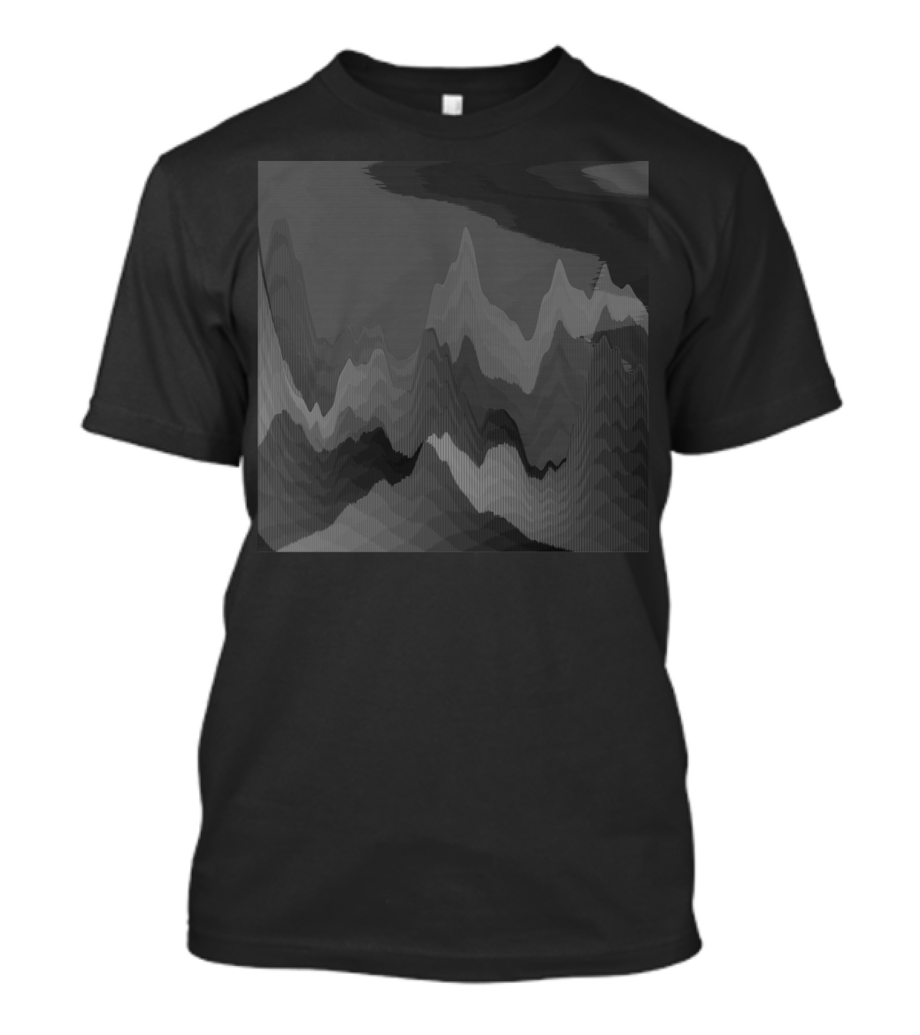 Perlin Noise Mountain Landscape Generative T-Shirt