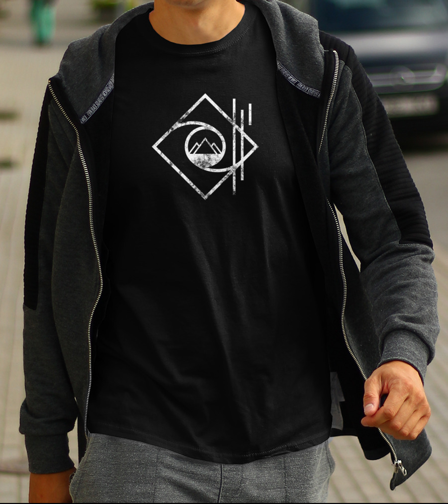 Chasing Mountains Geometric Eye With Mountain T-Shirt