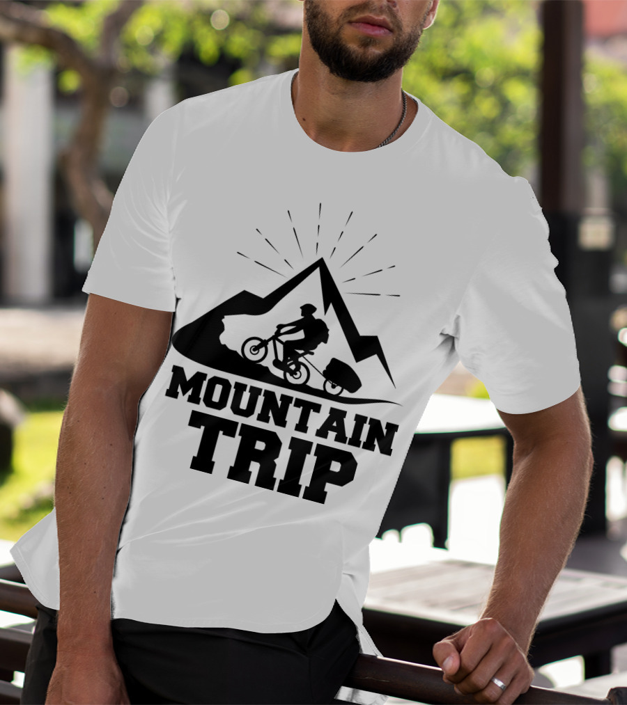 Mountain Trip Adventure Cycling With Trail Rider T-Shirt