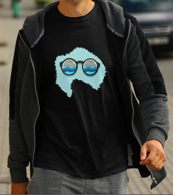 Mountain Walk Glasses Reflection T-Shirt
