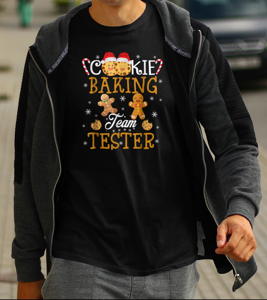 Cookie Baking Team Tester Gingerbread Characters Christmas T-Shirt