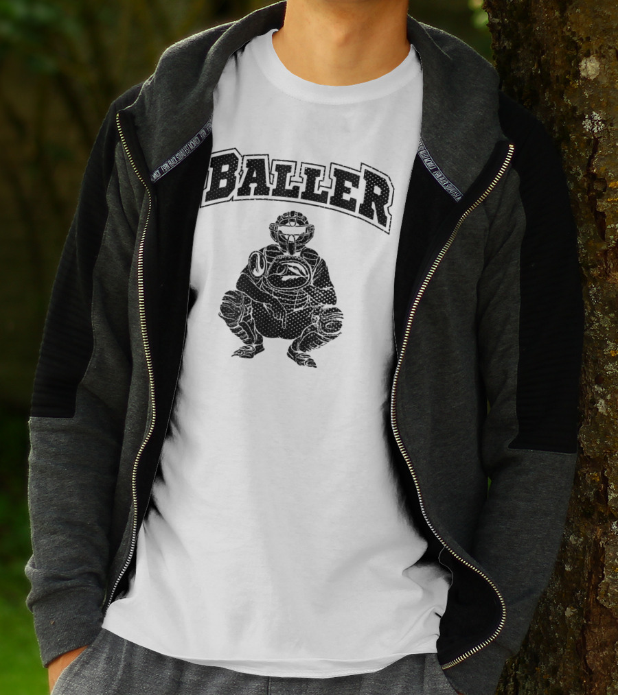 Baller Cool Baseball Catcher T-Shirt