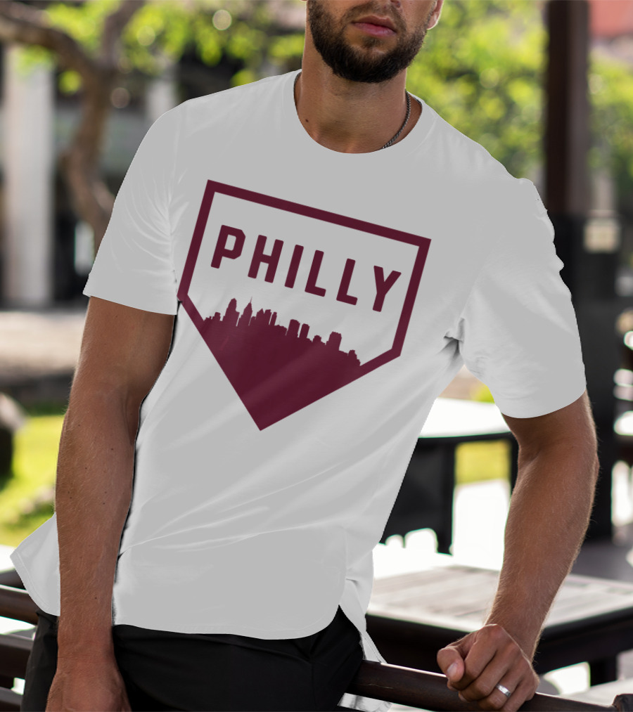 Philly Home Baseball Skyline Cool Philadelphia T-Shirt