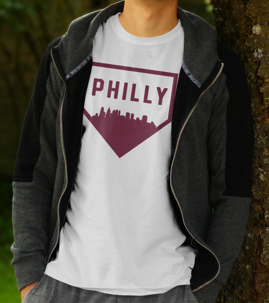 Philly Home Baseball Skyline Cool Philadelphia T-Shirt