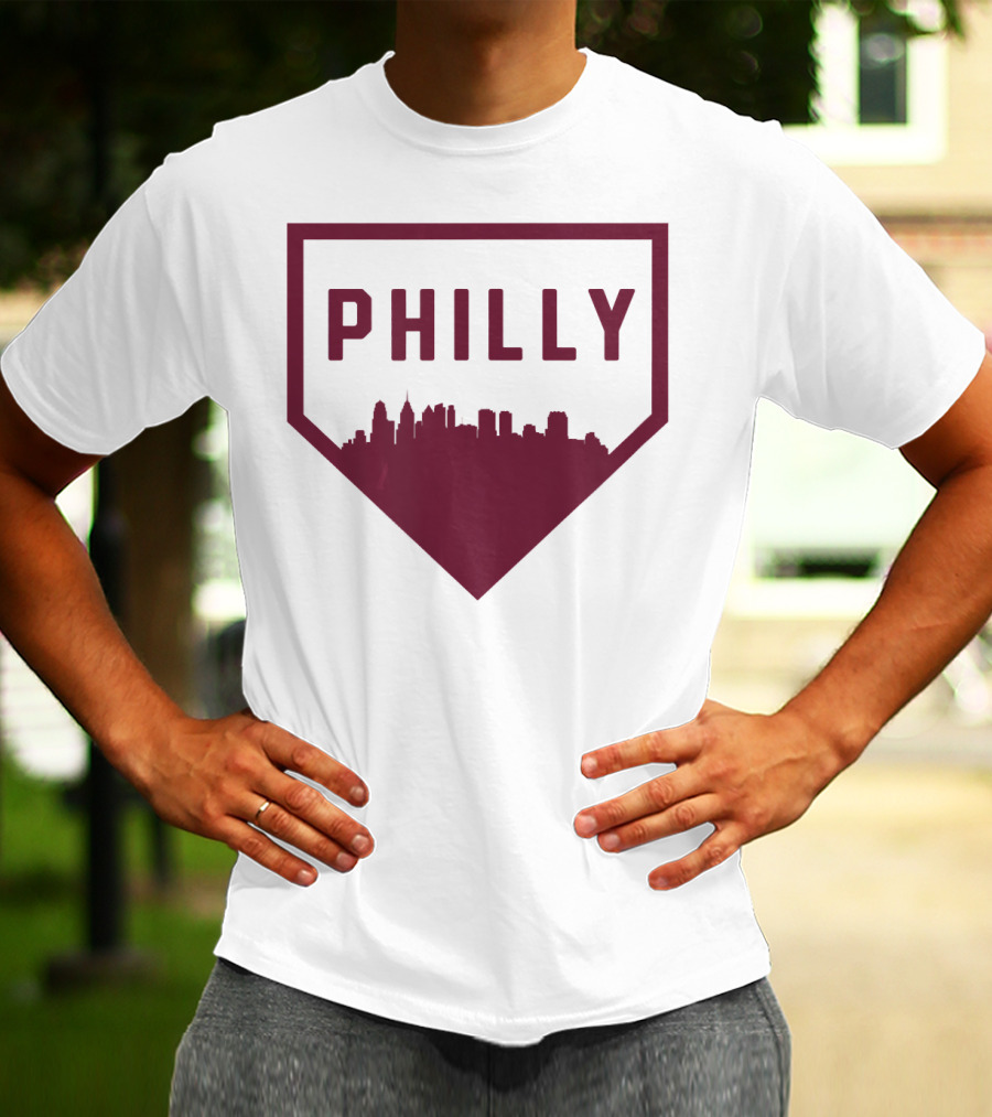 Philly Home Baseball Skyline Cool Philadelphia T-Shirt