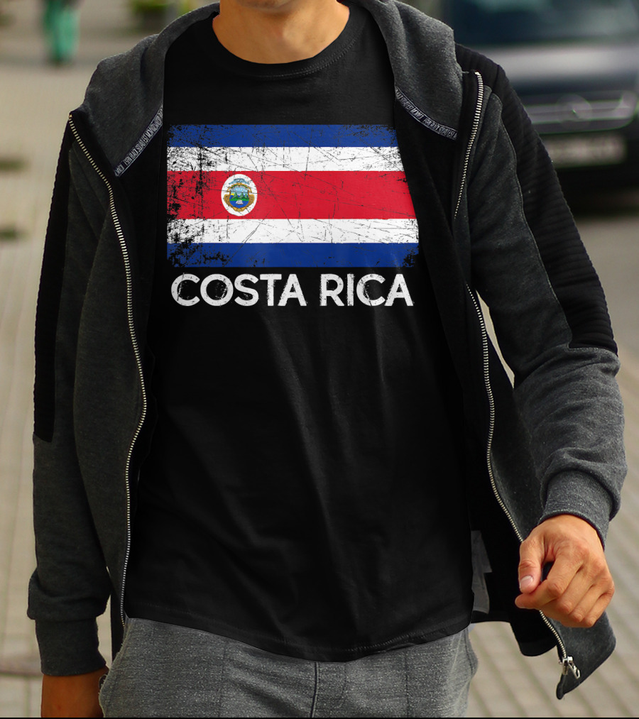 Costa Rican Flag Vintage Made In Costa Rica T-Shirt