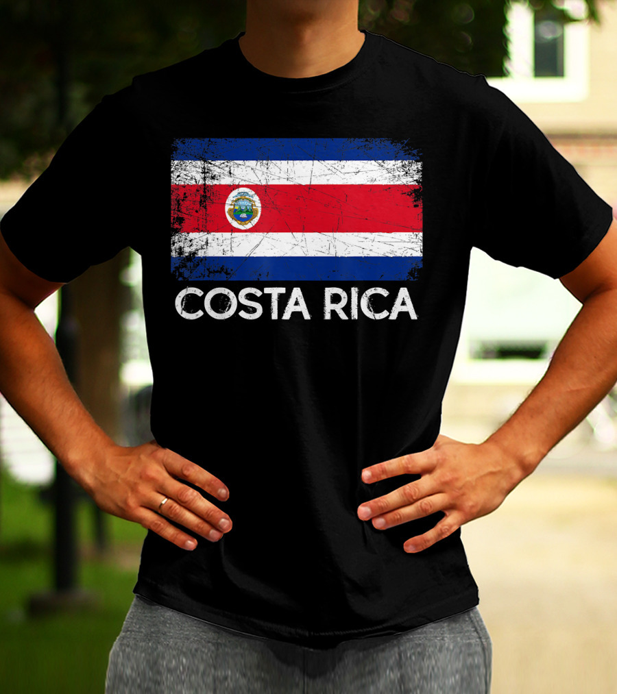 Costa Rican Flag Vintage Made In Costa Rica T-Shirt