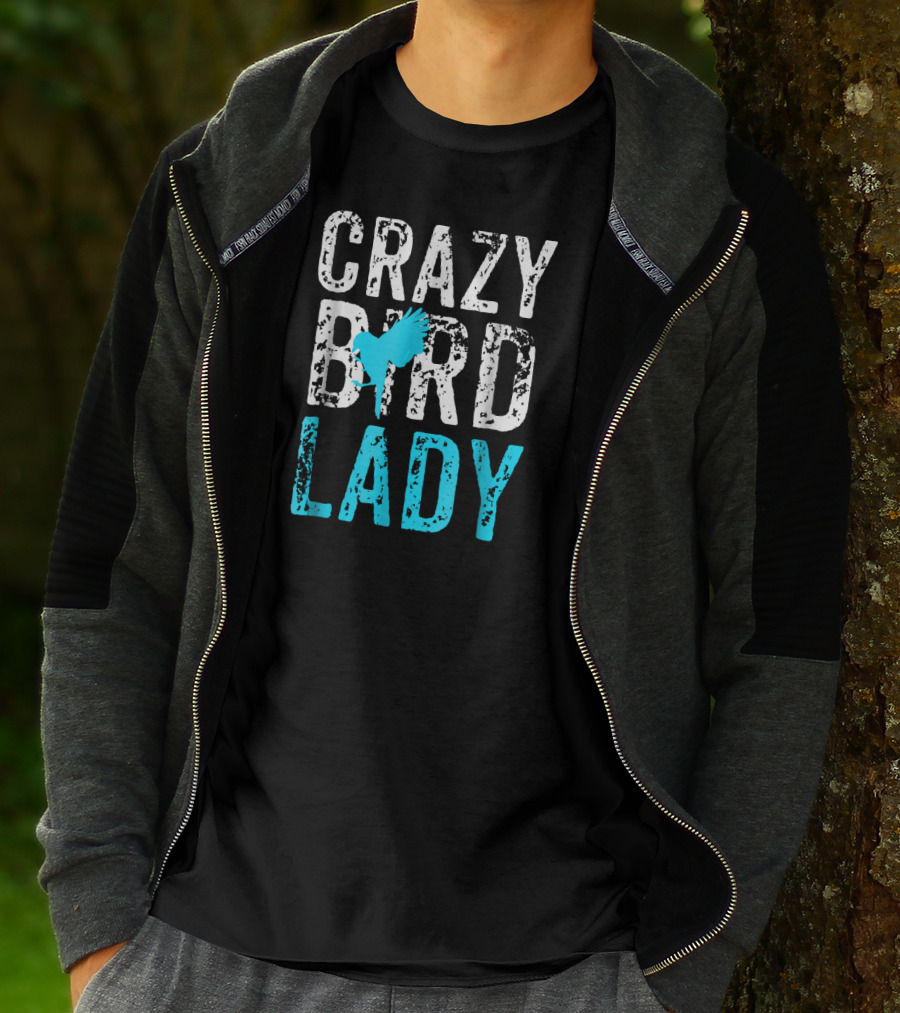 Crazy Bird Lady Bird Lover Blue Bird T-Shirt