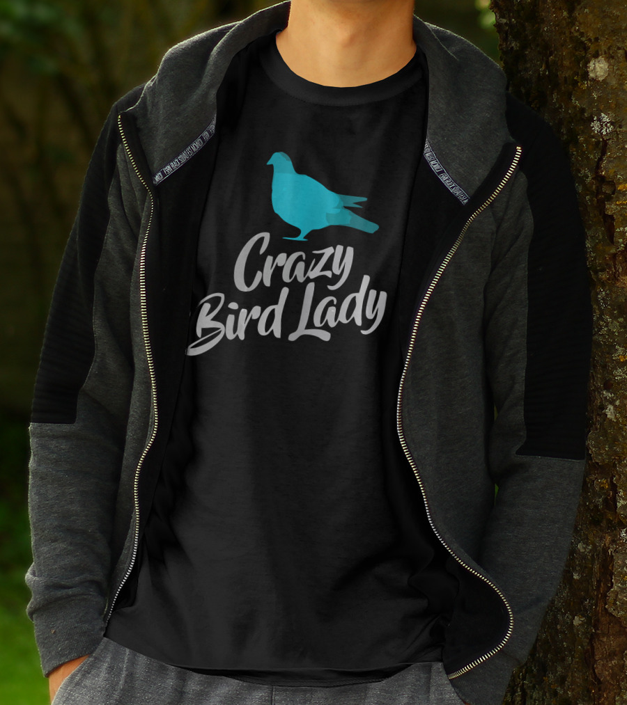 Crazy Bird Lady Blue Bird T-Shirt