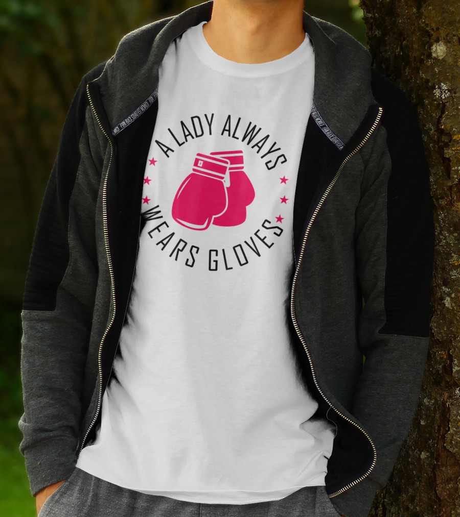 A Lady Always Wears Gloves Boxing Gloves T-Shirt