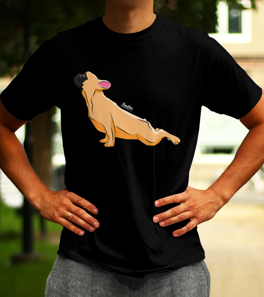 Cute French Bulldog Yoga Funny Bull Teeshine T-Shirt