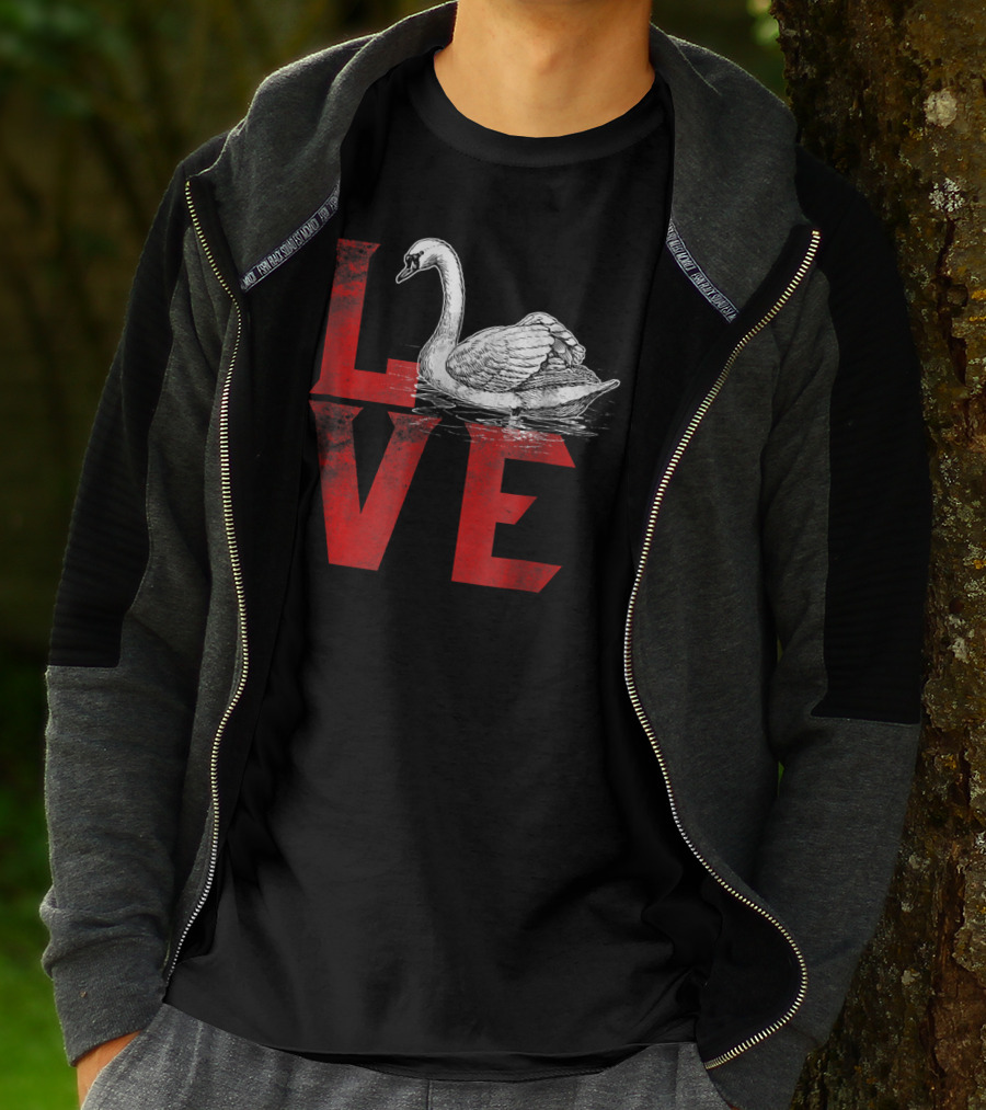 Love Swans Cute Waterbird Wild T-Shirt
