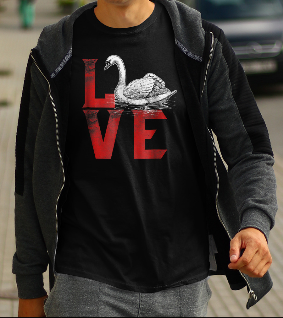 Love Swans Cute Waterbird Wild T-Shirt