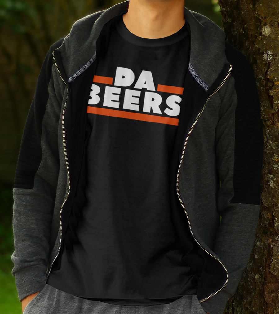 DA BEERS Chicago Bears Parody Orange And Blue Drunk Tailgate T-Shirt