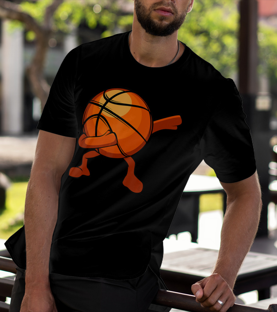 Funny Dabbing Basketball Cartoon Character Player Legend T-Shirt