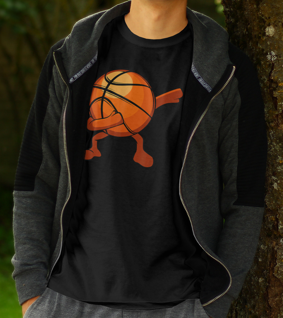 Funny Dabbing Basketball Cartoon Character Player Legend T-Shirt