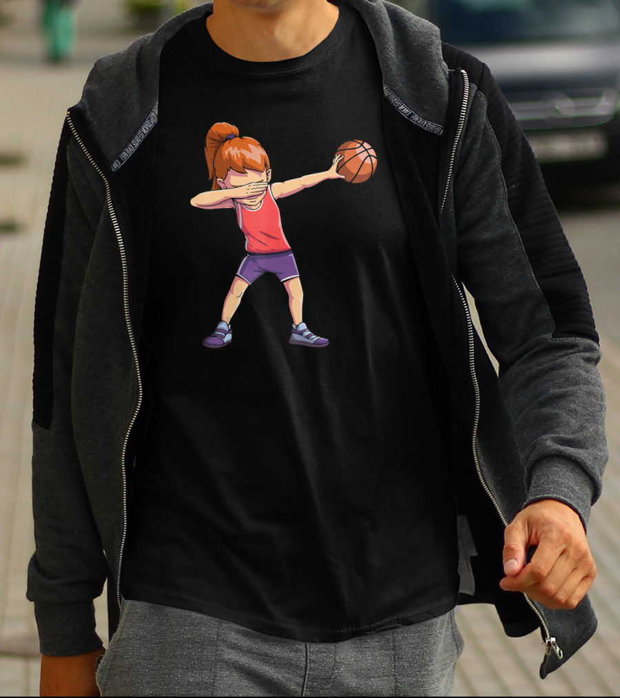 Dabbing Basketball Girl Dab Dan Sports Pose T-Shirt