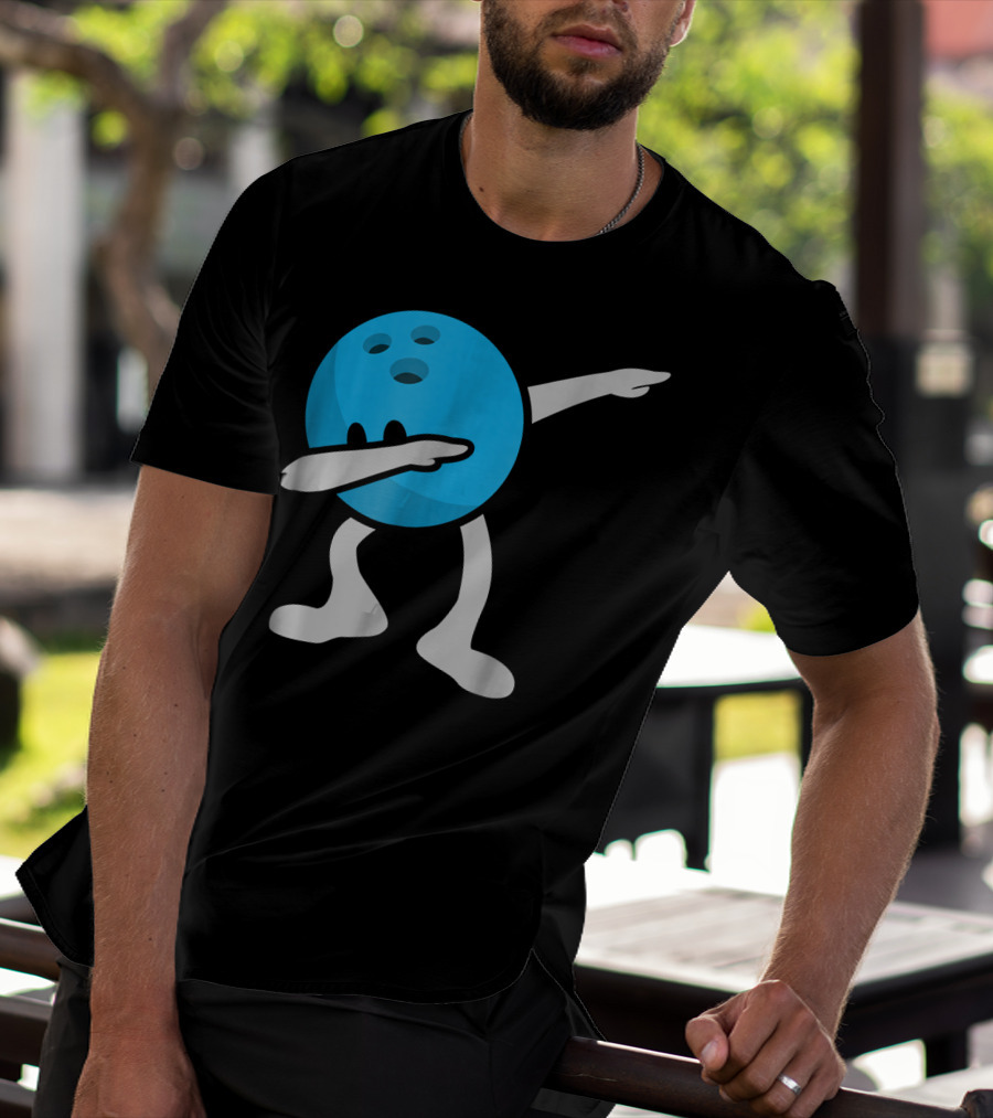 Dabbing Bowling Birthday Party Bowl Ball Dance T-Shirt