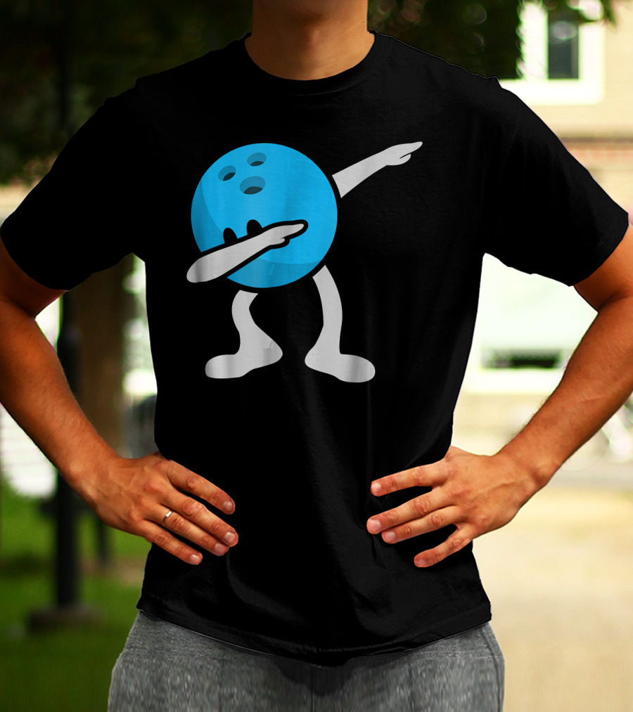 Dabbing Bowling Birthday Party Bowl Ball Dance T-Shirt