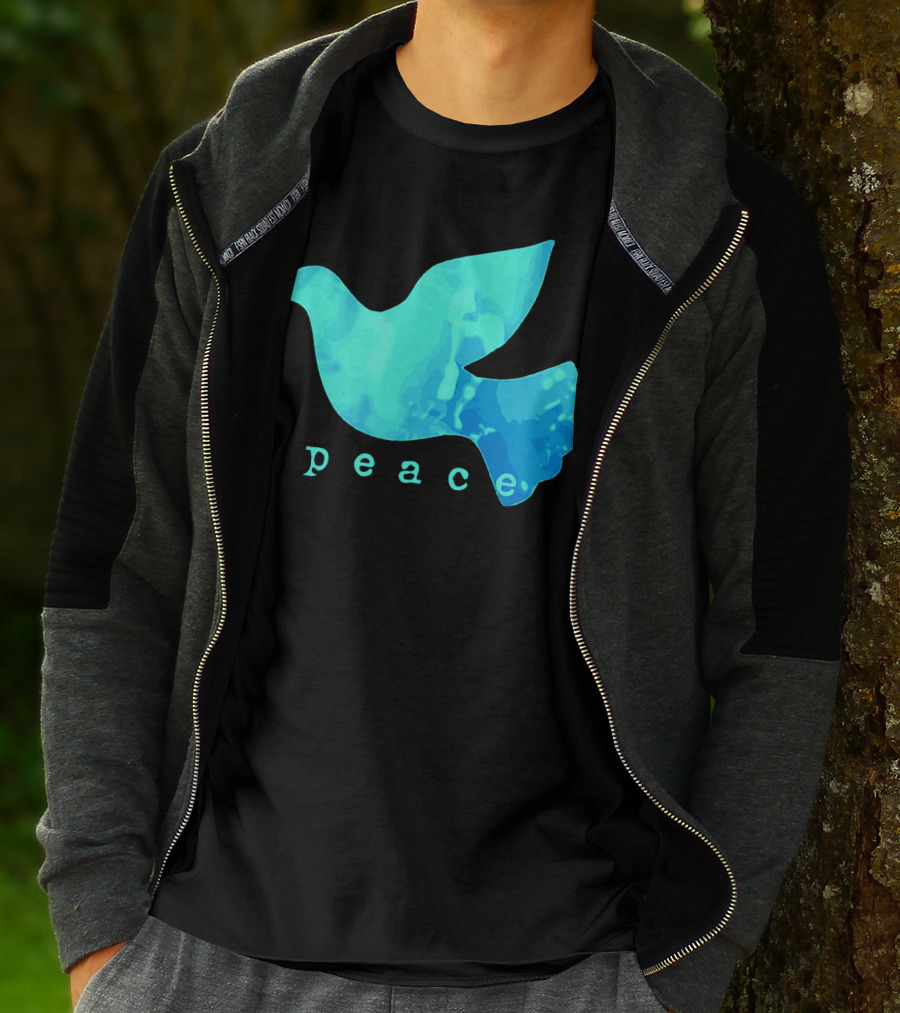 Dove Of Peace Blue Bird Affirma Peace T-Shirt