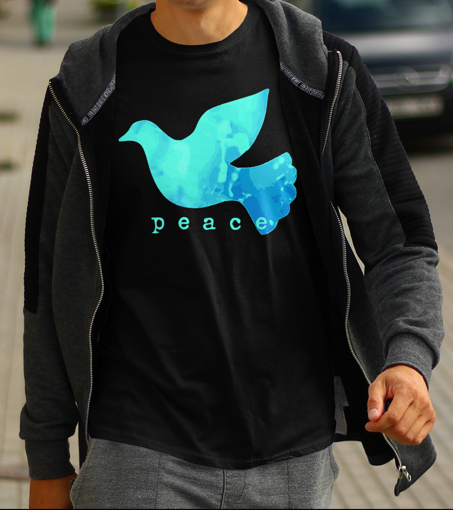 Dove Of Peace Blue Bird Affirma Peace T-Shirt