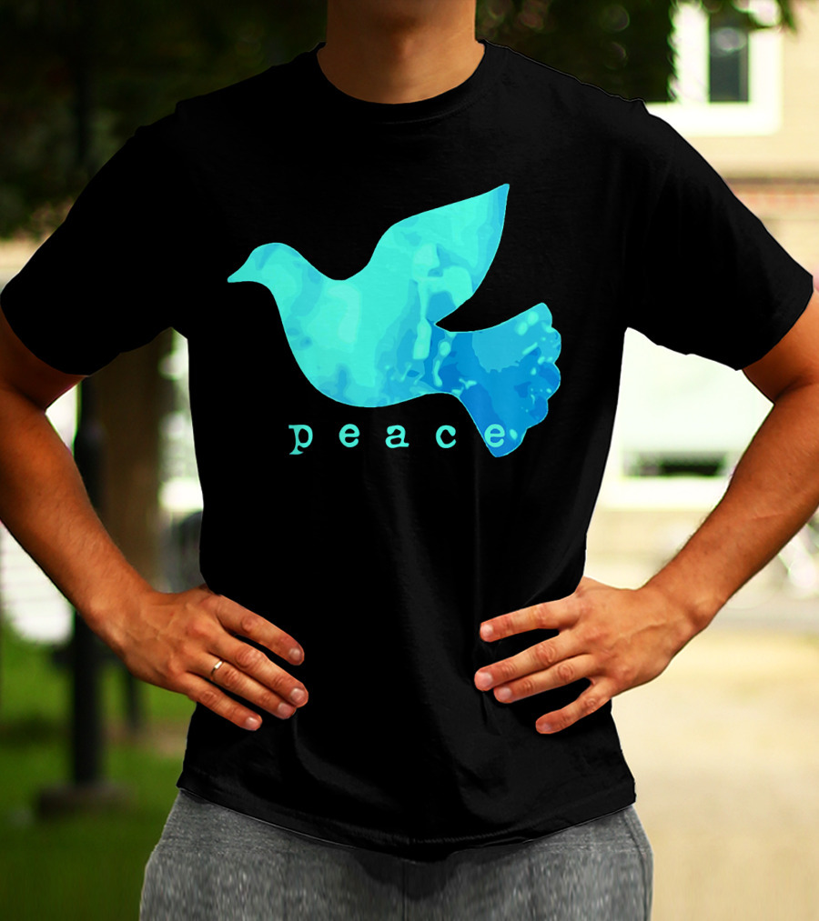 Dove Of Peace Blue Bird Affirma Peace T-Shirt