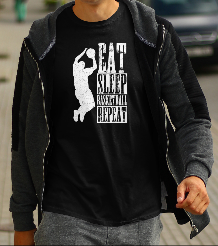 Eat Sleep Basketball Repeat Player Jump T-Shirt