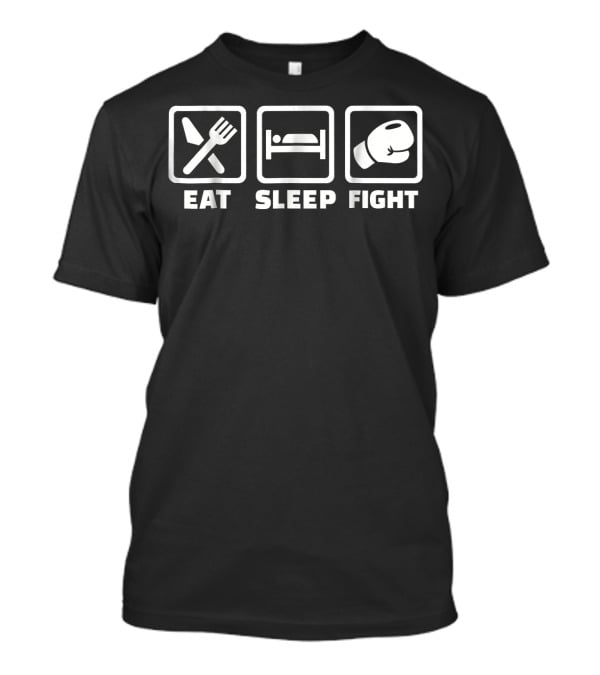 Eat Sleep Fight Boxing Gloves T-Shirt