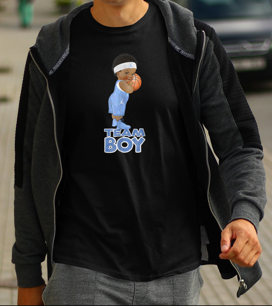 Team Boy Basketball Baby With Afro Hairstyle T-Shirt