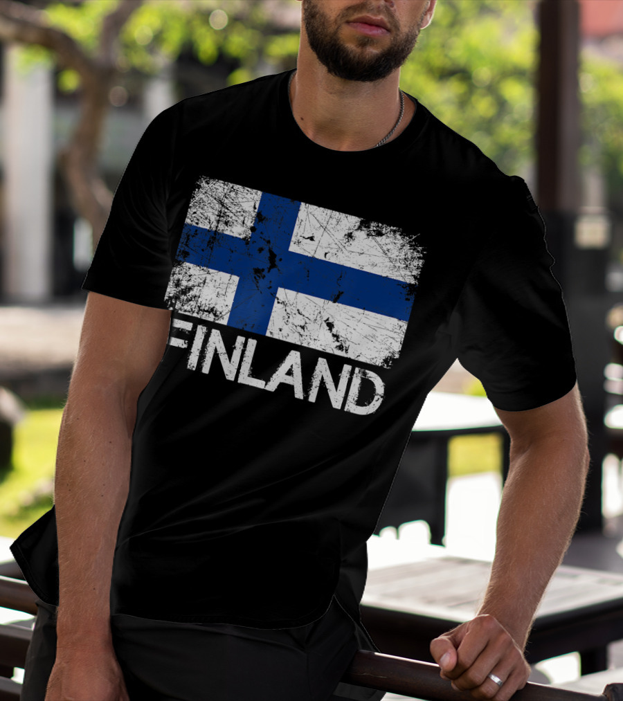 Finnish Flag Finland Vintage Made In Finla T-Shirt