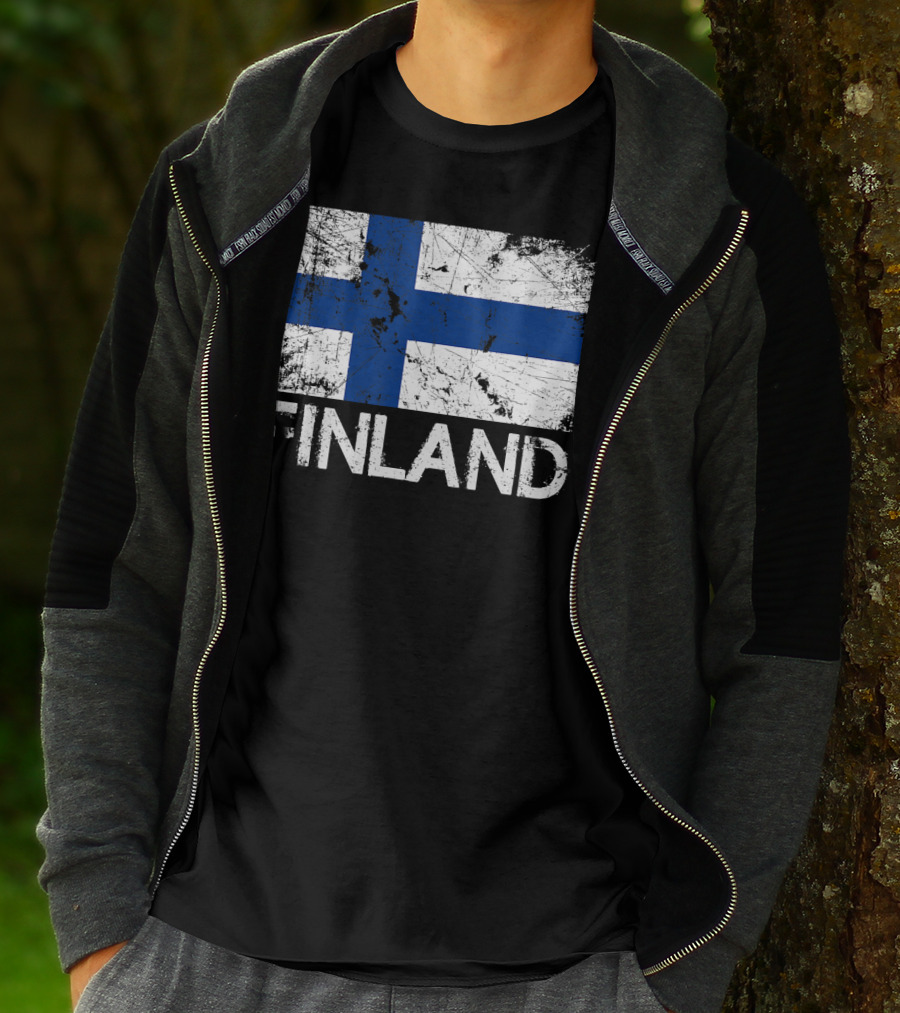 Finnish Flag Finland Vintage Made In Finla T-Shirt